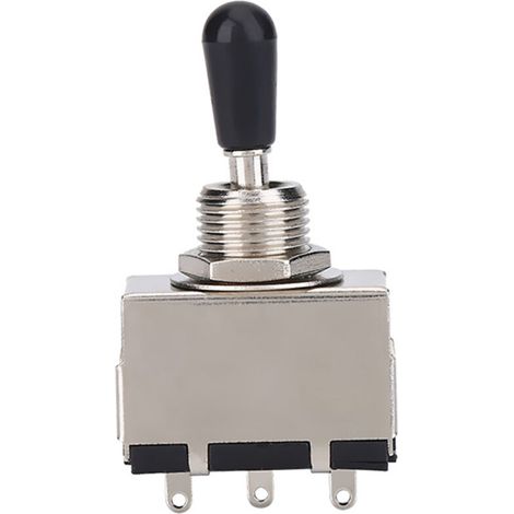 Interrupteur à bascule 3 positions avec embout noir pour guitare électrique type LP - Pièce de rechange (1/5)