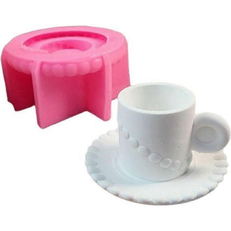 Plateau, tasses à thé, bougeoirs, moule en silicone, porte-bougies en résine, moules à faire soi-même