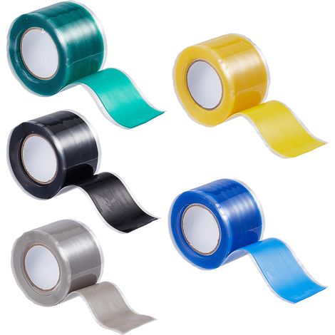 5 PCS Ruban Adhésif pour Pagaie de Kayak Sup Ruban de Réparation de Tuyau de Plomberie en Silicone Ruban Adhésif Antidérapant en Caoutchouc Auto Fusionnant et Imperméable (1/5)