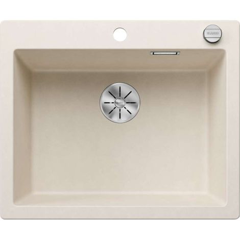 BLANCO Einbauspüle PLEON 6 Silgranit InFino Ablaufsystem Softweiß (1/2)
