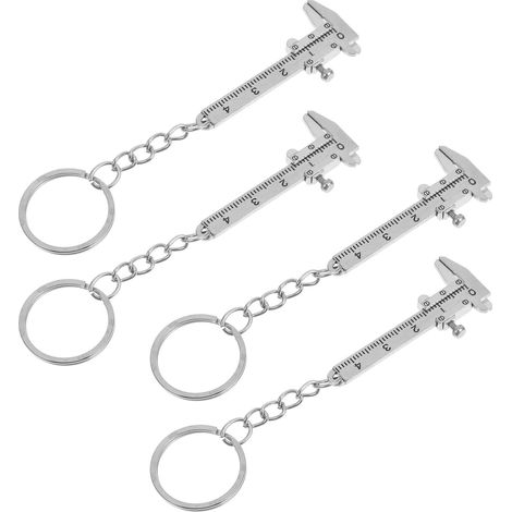 Porte-clés pied à coulisse de précision SHINEOFI 4 en acier (1/5)