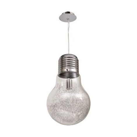 Colgante Bombilla Luz Transparente 1xe27 (28x50)