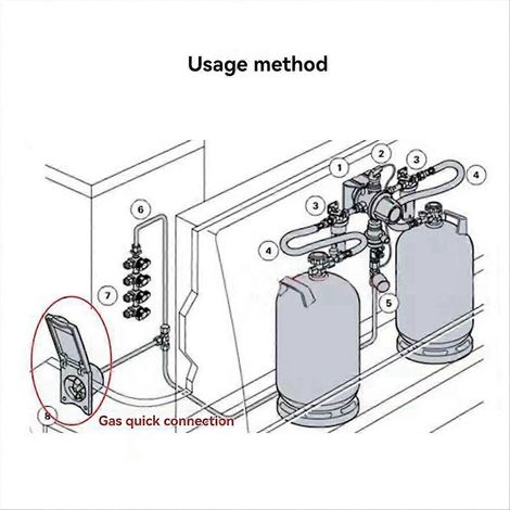 Interface rapide pour le gaz de camping-car Source de gaz de charbon et de gaz liquéfié (1/5)