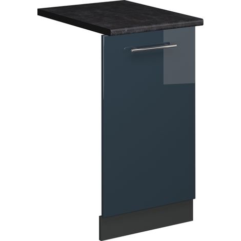 Panel frontal del lavavajillas Fame-Line, Azul oscuro alto brillo, 45 cm , ET Antracita, Vicco