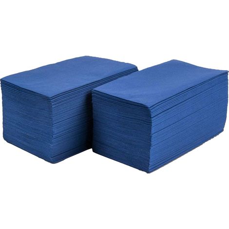 Serviette de table 2 plis Bleu marine, hauteur 7,6 cm, largeur 10,2 cm, longueur 125 ct (1/4)