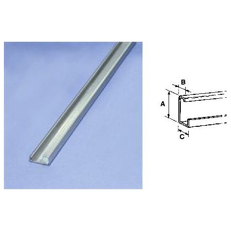 Lot de 42m de profilé asymetrique en C 32x9x15mm (14 longueurs de 3m) ERICO 558010