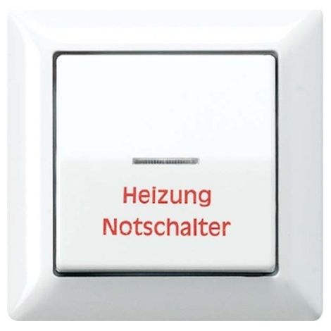 JUNG AS590HWW WIPPE HEIZUNG NOTSCHALTER, VOLLE PLATTE, ALPINWEIß, AS500