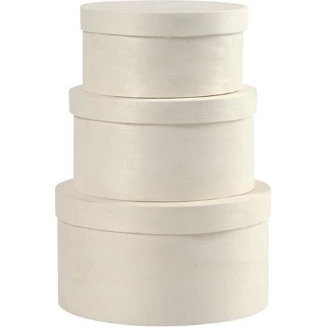 Boîtes - set de 3 - Beige - Carton - Mixte