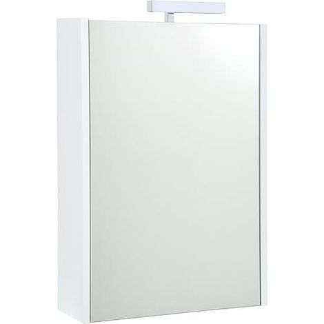 Armoire à glace Akira avec éclairage LED, 1 porte, blanc brillant, 515x700x155mm (1/5)