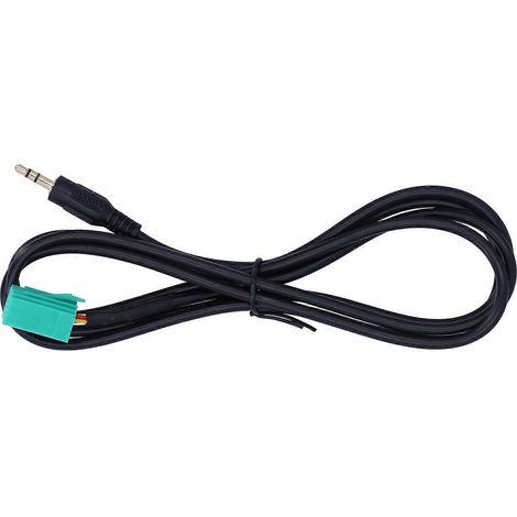 Câble adaptateur audio 3.5mm auxiliaire pour Clio 2005-2011, remplacement entrée son avec 2 outils en forme de U, accessoire auto pratique. (1/4)
