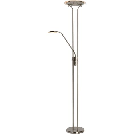 Lucide CHAMPION-LED - Stehlampe Mit Leselampe - Ø 30 cm - LED Dim. - 3000K - Chrom Matt (1/5)