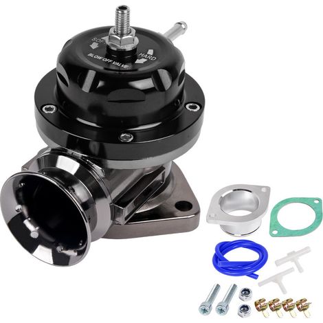 Kfz-Ersatzteile BOV Turbolader Wastegate-Kit RS Typ Aluminiumlegierung Booster Abgasventil Wastegate - universelles Aluminiumlegierungs-Wastegate (schwarz) (1/4)
