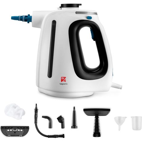 Nettoyeur Vapeur à Main 1350W, Vapeur Continue 32 g/min, Chauffe 30s, 16 min de Vapeur, Réservoir 550 ml, Nettoyeur Vapeur Multifonction 9 Accessoires, Tuyau 3 m (1/5)