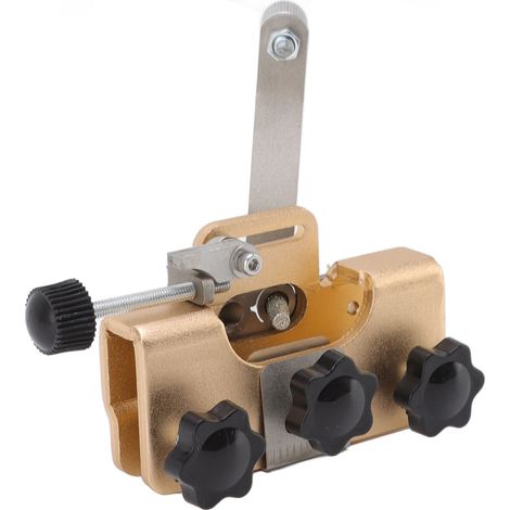 Kit affûteuse chaîne portable avec meule, lot de fixation pour tronçonneuse électrique et thermique, métal doré (1/5)