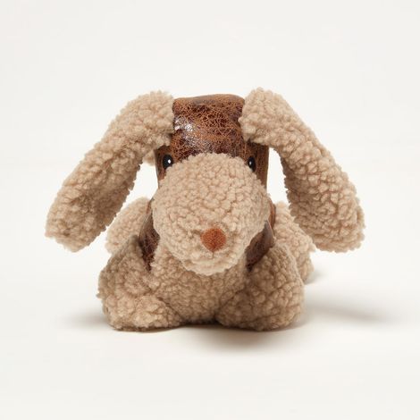 HOMESCAPES Luxury Sausage Dog Door Stop - Cream (1/5)