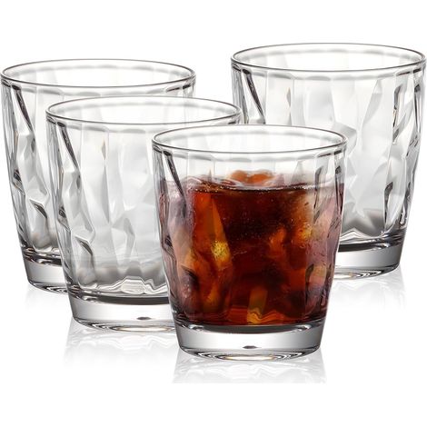 Lot de 4 Gobelets en Plastique Transparent, Verres en Acrylique de 300ml, Idéaux pour Usage Quotidien, Piscine et Maison, Lavables au Lave-Vaisselle et Faciles à Nettoyer (1/5)
