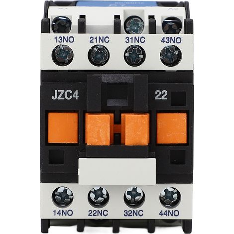 Dreiphasen-2-poliger Wechselstromschütz, JZC4 22 2NO 2NC Wechselstromschütz 50/60Hz Zwischenrelais für Klimaanlage und Wärmepumpe (220V)