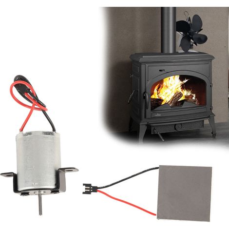 Kit de pièces détachées pour ventilateur de cheminée : moteur et générateur thermoélectrique, compatible avec la plupart des ventilateurs de cheminée. (1/5)