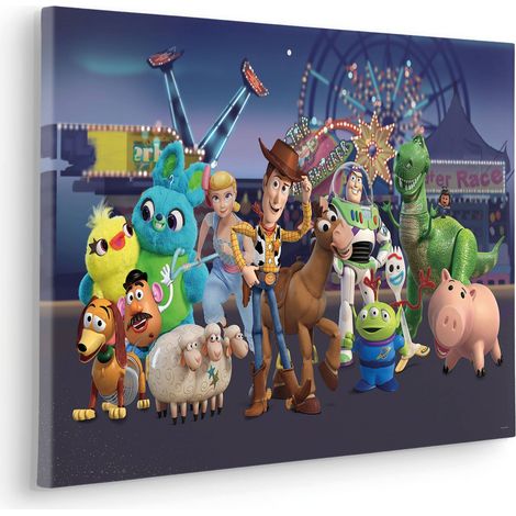 Komar Canvasbild Toy Story The Greatest Team - 40 x 60 cm - Bild auf Keilrahmen - für Kinderzimmer (1/2)