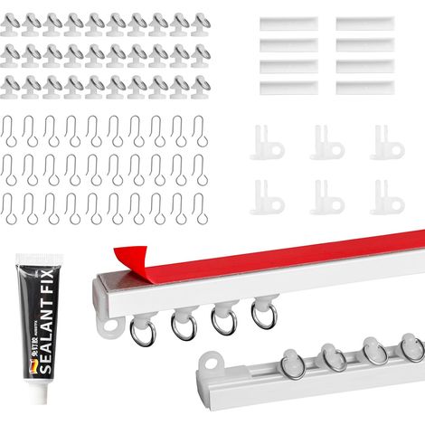 3 Meter Rail Rideaux Plafond Adhesif, 933cm Tringle Rideau Sans Percage (1/5)