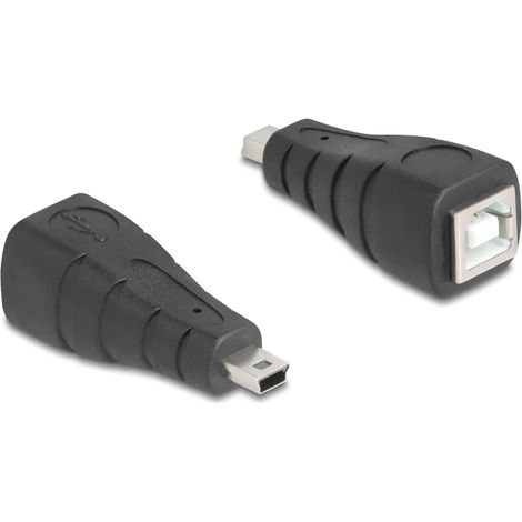 Delock Adaptador USB 2.0 Mini USB 5 pines macho a USB Tipo-B hembra