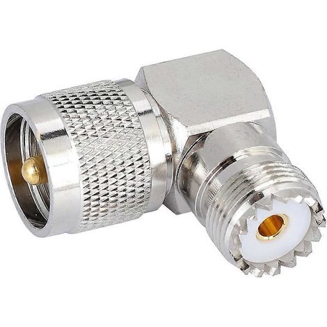 adaptateur coudé UHF mâle vers UHF femelle/connecteur adaptateur coaxial RF (1/5)