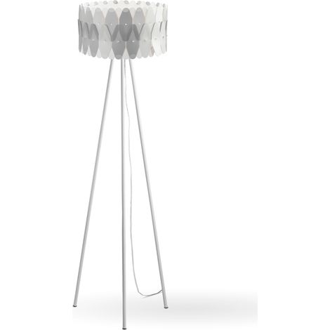 Piantana Moderna Amanda Polilux ® Argento E Metallo 1 Luce E27 (1/2)