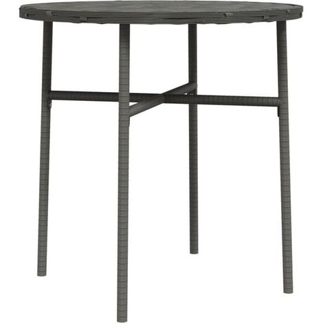 Table basse grise, 45 cm, résine tissée (1/5)