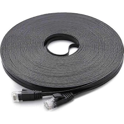 Câble Ethernet plat de 30 m, RJ45, câble réseau Ethernet CAT 6 pour ordinateur. (1/4)
