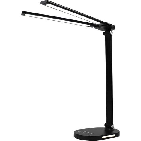 Lámpara de escritorio LED, recargable y regulable, 5 modos de color, 5 niveles de brillo, plegable, batería de 5000 mAh y puerto USB para niños, estudio y oficina [Clase energética A]