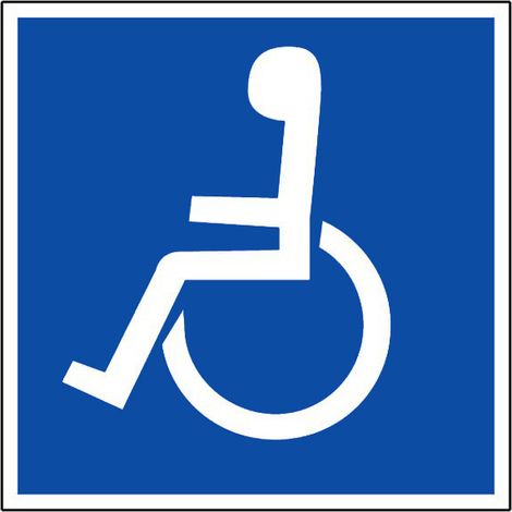 Panneau Handicapés - Rigide 200x200mm - 4220123