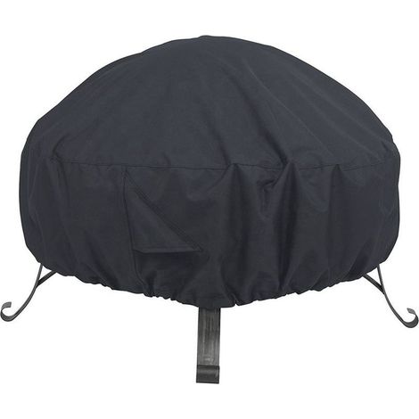 210D Housse de brasero ronde de 85 cm de diamètre x 40 cm,housse imperméable et coupe-vent,noir (1/3)