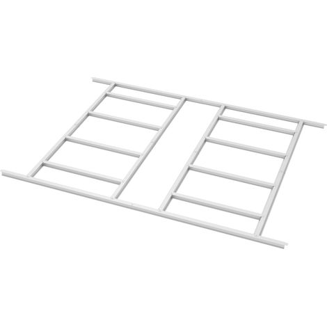 Pergart Fundamentbodenrahmen für Gerätehaus "Lübeck 88", aluminium blank, 219,0 x 157,0 x 2,6 cm