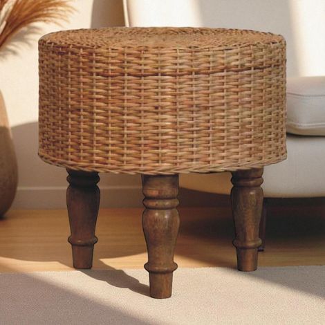 Tabouret tressé rond Regency (1/5)