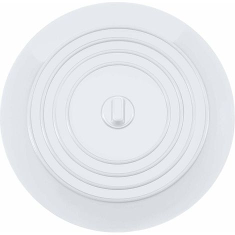 Bouchons pour Baignoire SiliCône Bouchon d'évier Bouchon evier de cuisine 15.3 CM de diamètre pour Les Cuisines, Salles de Bains et Blanchisseries Bouchon de Vidange Universels (1 pcs, Blanc)-Fei Yu (1/4)