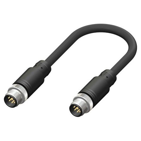 Câble d'actionneur RS PRO 8 conducteurs , M12 Mâle vers M12 Mâle, 5m ( Prix pour 1 )