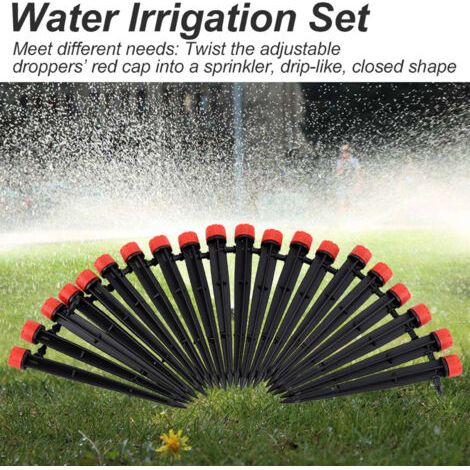 Système d'irrigation de jardin, kit d'irrigation goutte à goutte de 25 m, kit de buses d'irrigation goutte à goutte pour plantes (norme européenne 4 points) (1/5)