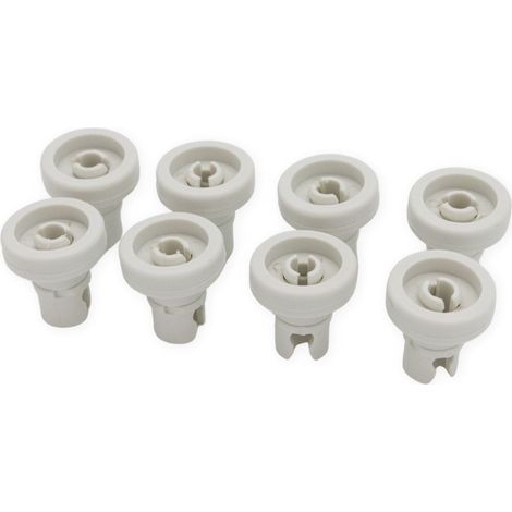 Ersatzteil - Korbrollen (8er Set) für oberen Korb -  - ZANUSSI, FAURE, ARTHUR MARTIN ELECTROLUX, ELECTROLUX, AEG, IKEA, REX, ZANKER, DE DIETRICH, JUNO, ARTHUR MARTIN, BRANDT, ZOPPAS, BLUESKY, SOGELUX,