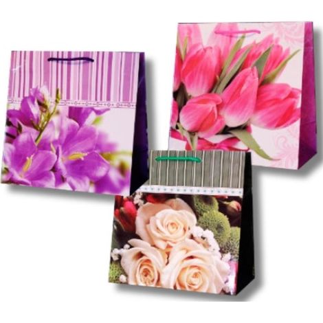 Bolsa decorativa laminada PL-5 midi flores