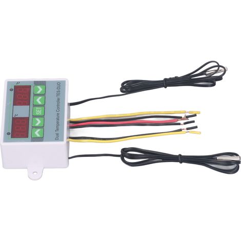 Thermostat numérique étanche à double régulation de température avec stockage de données pour réfrigérateur-congélateur à reptiles (24 V CC) (1/5)