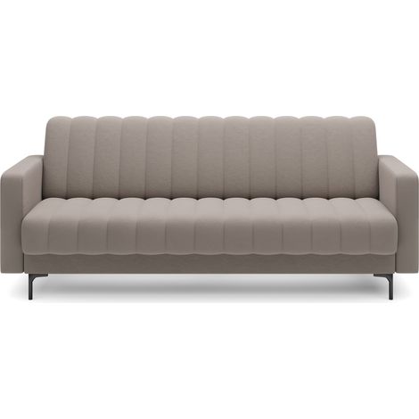 Canapé lit ROMY – Design moderne avec coffre de rangement intégré-Taupe (1/5)