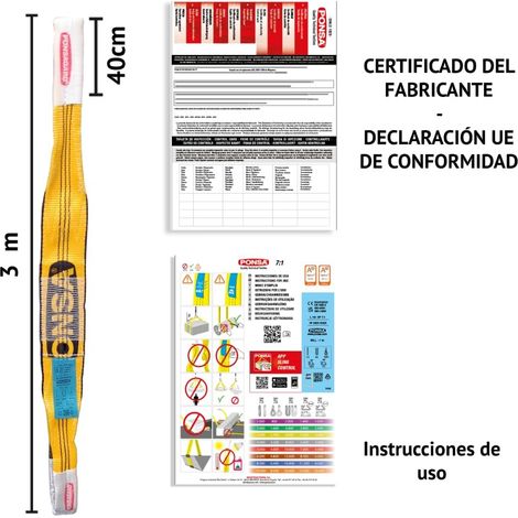 Eslinga plana 3m 3 toneladas 030,091,003,108 cargopack (1/5)