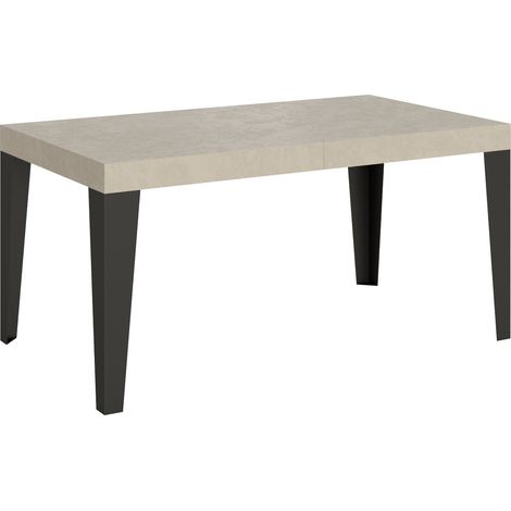 Tavolo Allungabile 160-264x90x77 cm Flame Cashmere Telaio Antracite (1/4)