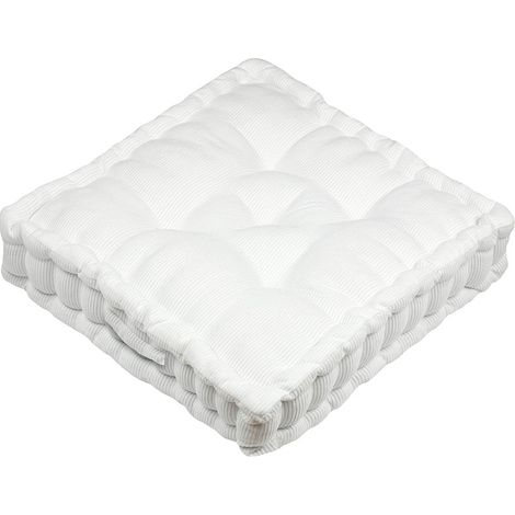 Cuscino da pavimento Dandy color avorio 45x45x10cm - Tessuto