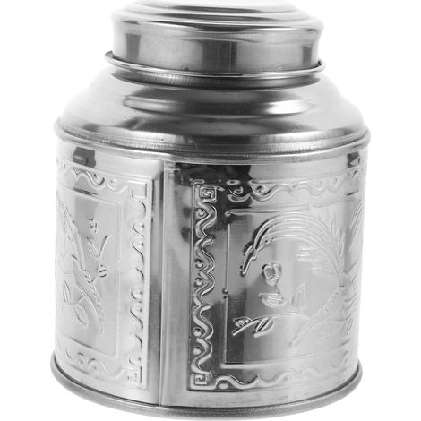 Boîte À Thé Inox Boîte À Thé Rangement À Double Couvercle Cartouche De Étanche À L'Air Pour En Vrac Sucre Grains Et Petits Objets 11.00 8.80 5.50 cm (1/5)