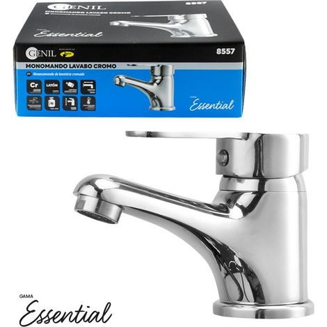Grifo monomando lavabo Genil Essential latón cromado (1/5)