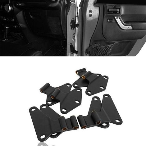 jeu, couleur : noir, matériau : métal, kit de remplacement de 8 pièces pour charnières et cache-chaînes de porte de voiture -DECOWOOD
