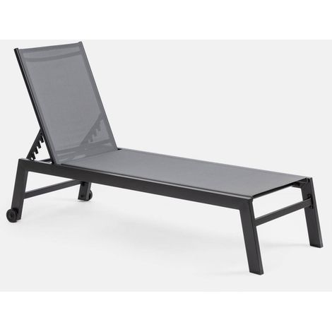 LETTINO SUMMER 210X65XH43CM GRIGIO ALLUMINIO. (1/2)