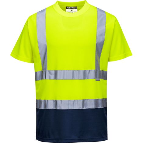 T-shirt Bicolore Couleur : Jaune/marine Taille 5xl - Portwest