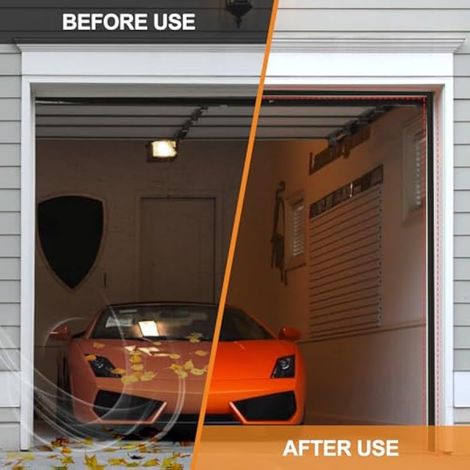 Joint d'étanchéité autocollant noir pour porte de garage basculante, 6 m (1/3)